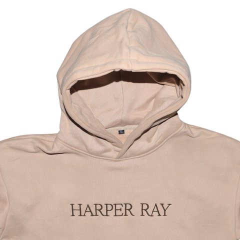Harper Ray Logo Hoodie Tan