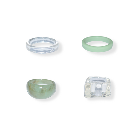 Geo Acrylic Ring Set *Final Sale*