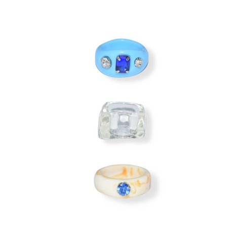 Geo Acrylic Ring Set *Final Sale*