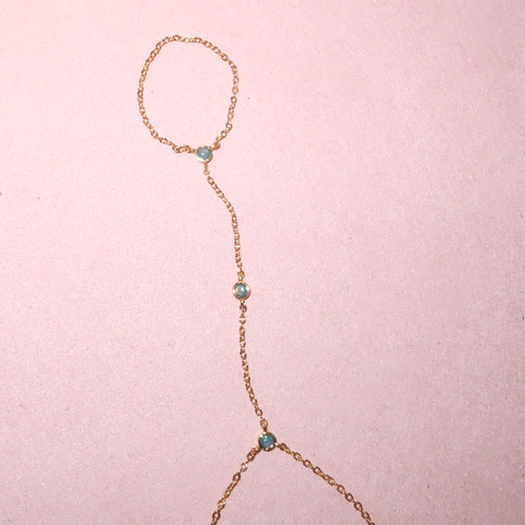 Blue Opal Hand Chain