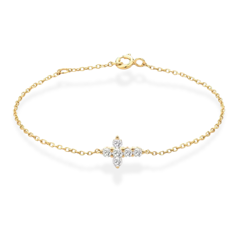 Moissanite Cross Bracelet
