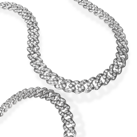 Classic Cuban Chain Silver Gift Set