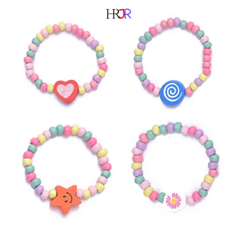 HR Junior: Wooden Beaded Bracelet 4-Pack