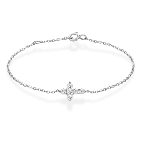 Moissanite Cross Bracelet