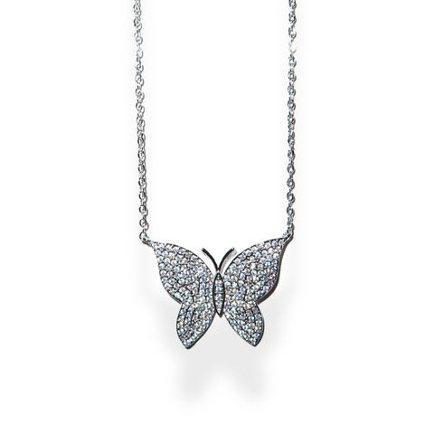 Pave Butterfly Necklace