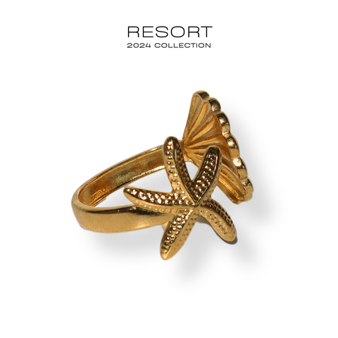 RESORT24: Starfish Seashell Ring