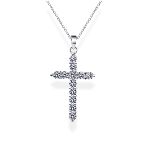 Moissanite Cross Necklace