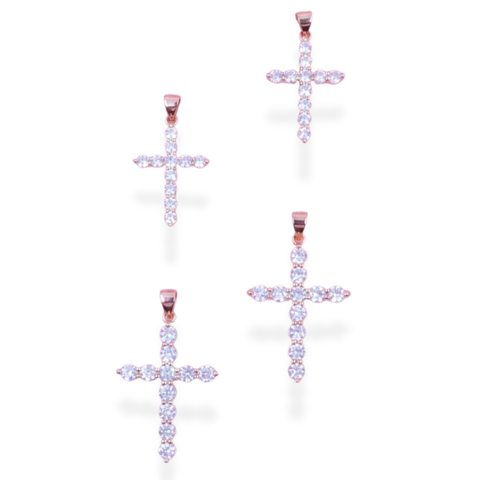 Clarity Cross - Rose Gold
