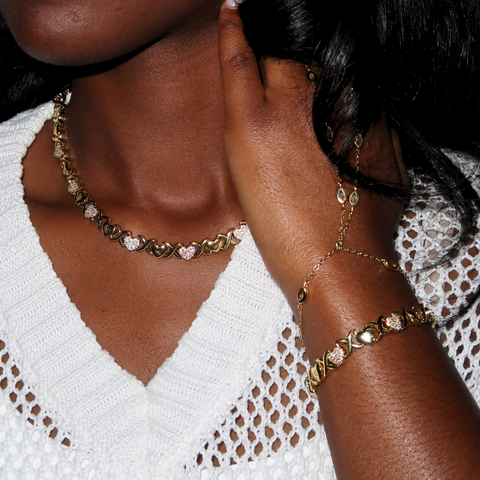 I Love You Like XO - Necklace + Bracelet + Anklet Set