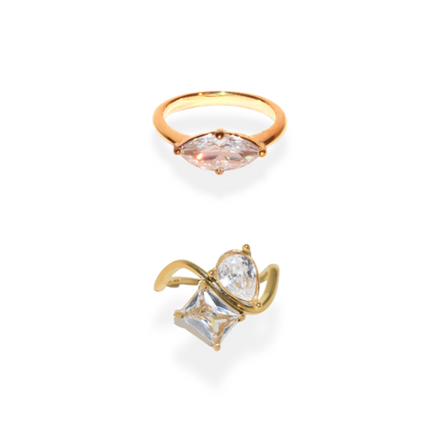 Harmony & Marquise Gem Ring Set