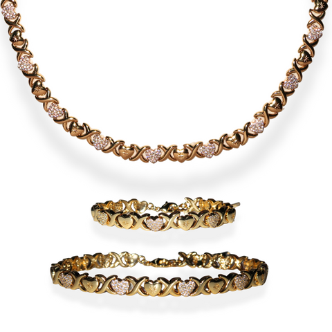 I Love You Like XO - Necklace + Bracelet + Anklet Set
