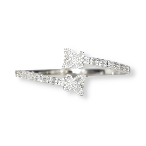 Baguette Butterfly Bangle