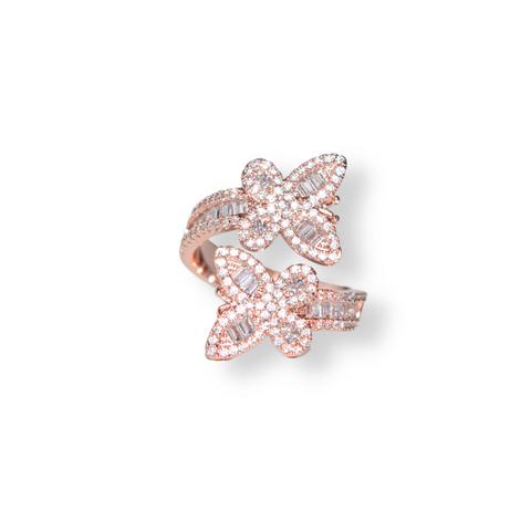 Baguette Butterfly Ring